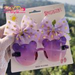2 Pcs Hair Clip and 1 Pc Sunglass Set For 1 to 6 Years Children - Image 3